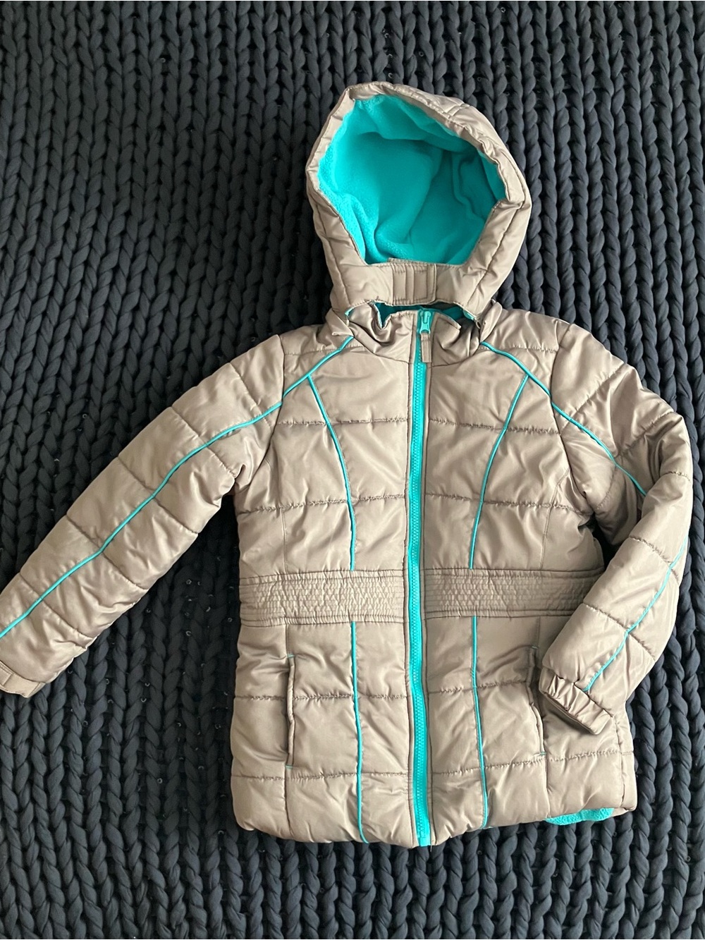 Kids Teal & Gray Winter Jacket